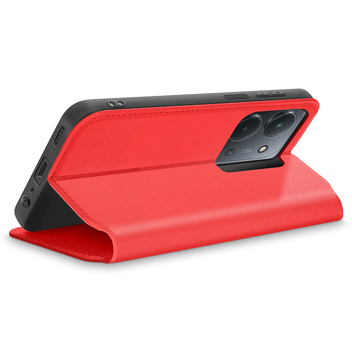 Avis Avizar Étui Portefeuille à Clapet Magnétique pour Xiaomi Redmi 15C avec Support Vidéo Rouge
