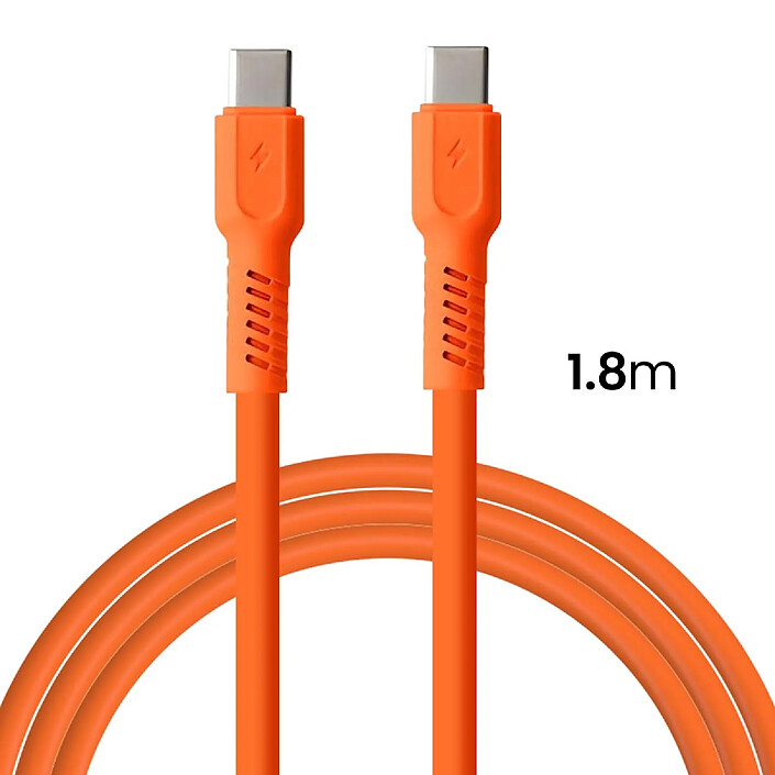 Acheter Forever Câble de Charge 3A et Synchro USB-C vers USB-C 60W 1,8m Orange
