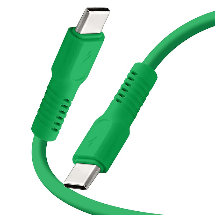 Forever Câble de Charge 3A et Synchro USB-C vers USB-C 60W 1,8m Vert