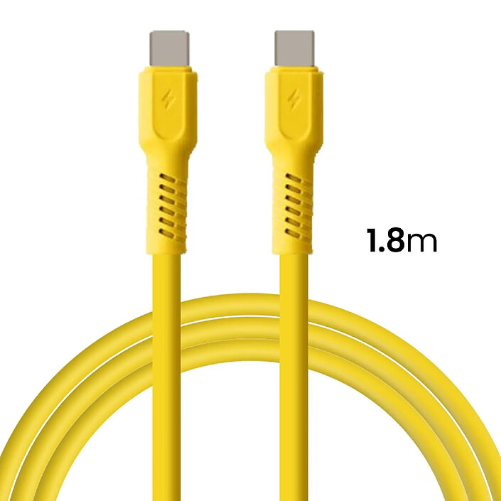 Acheter Forever Câble de Charge 3A et Synchro USB-C vers USB-C 60W 1,8m Jaune