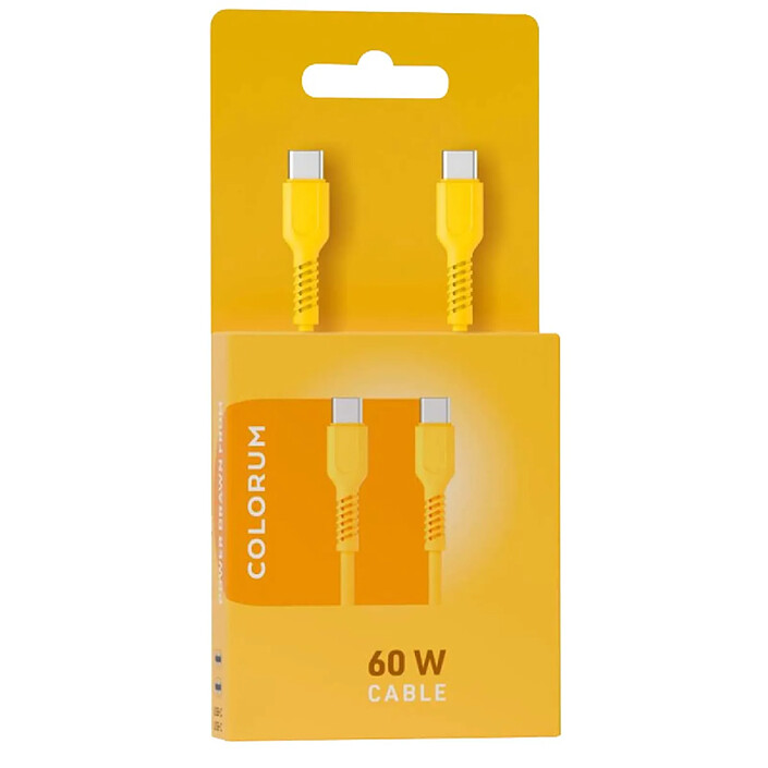 Forever Câble de Charge 3A et Synchro USB-C vers USB-C 60W 1,8m Jaune pas cher