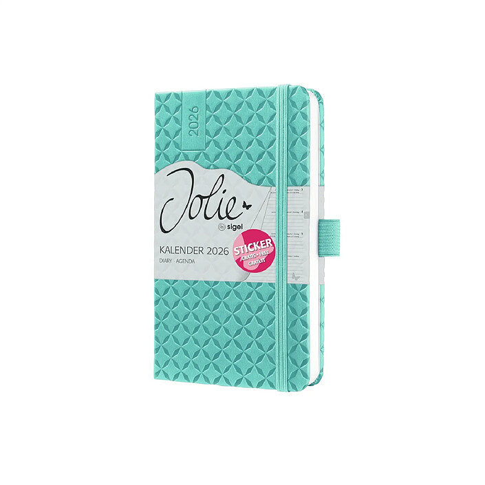Acheter SIGEL Agenda de poche Jolie Flair 2026, A6, turquoise