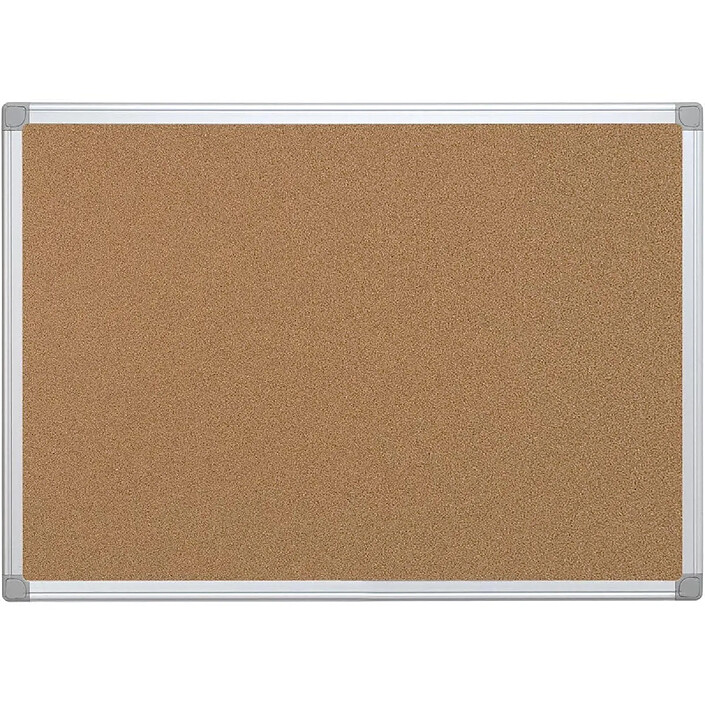 Q-CONNECT Tableau liège cadre aluminium résistance humidité 1mm épaisseur 60x45cm