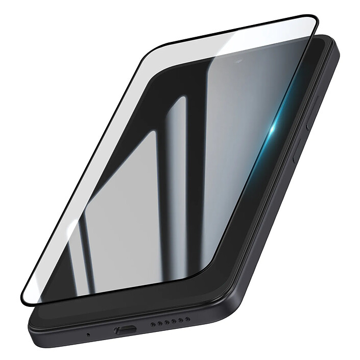 Avizar Protection d'Écran Verre Trempé pour Xiaomi Redmi 15 5G Anti-Rayures 2.5D Noir transparent