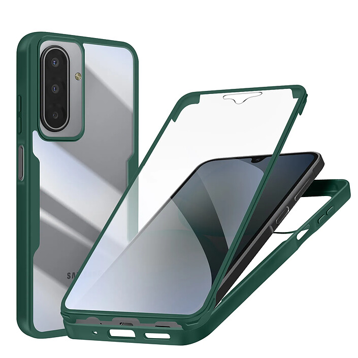 Avizar Coque Intégrale pour Galaxy A17 avec Contour en Silicone et Membrane Tactile Vert