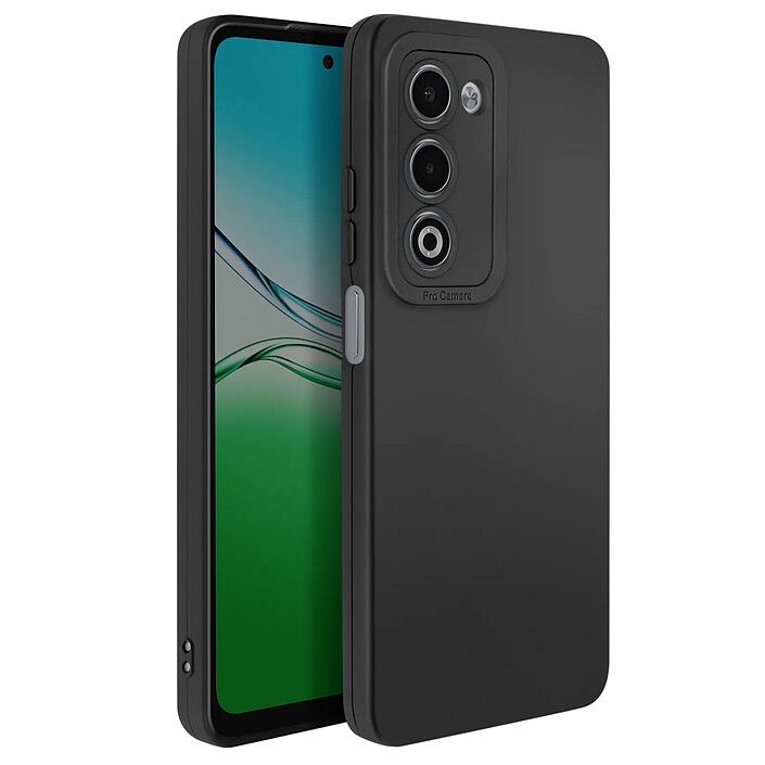 Avizar Coque en Silicone Souple pour Oppo A5 avec Renfort Caméra Noir