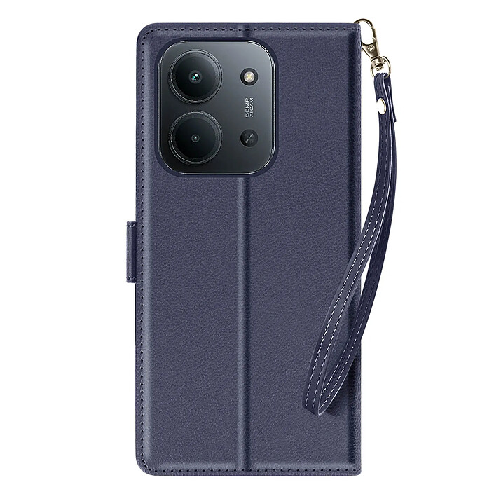 Avizar Étui Portefeuille pour Xiaomi Redmi 15C Magnetique avec Dragonne et Support Bleu roi