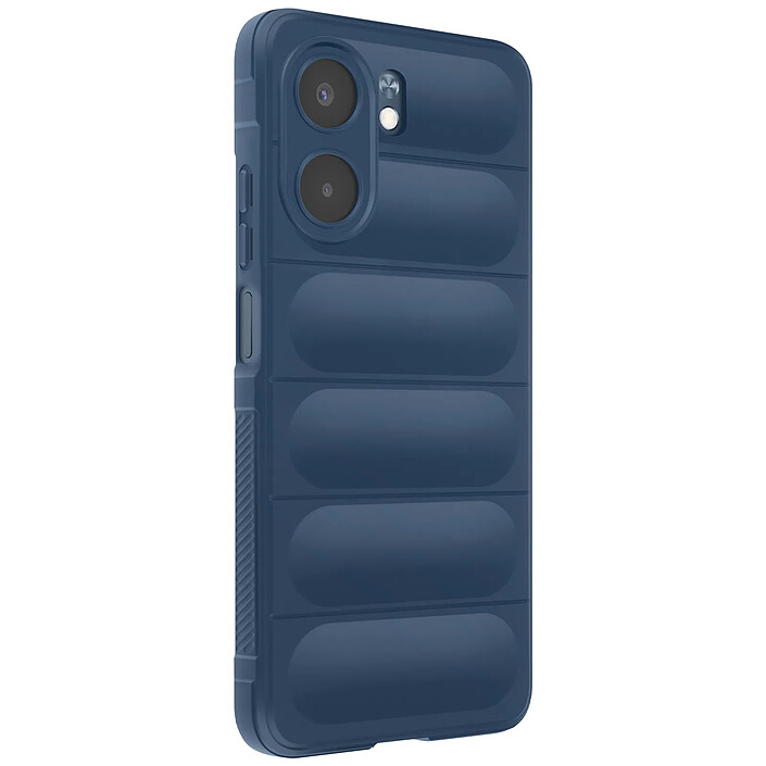 Avizar Coque en Silicone pour Oppo A5x avec Design Texturé en Relief Bleu