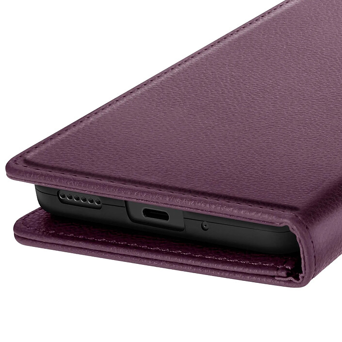 Avizar Étui Portefeuille pour Xiaomi Redmi 15C Magnetique avec Dragonne et Support Violet foncé pas cher