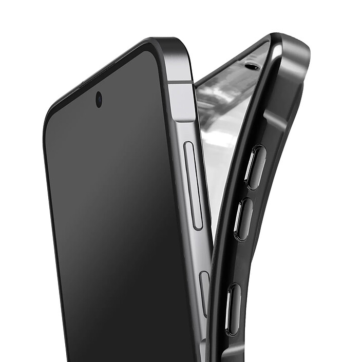Avizar Coque pour Galaxy A56 Compatible MagSafe avec Contour Chromé Noir pas cher