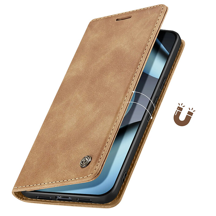 Avizar Étui Portefeuille pour Google Pixel 10 / 10 Pro Collection CaseMe Marron clair pas cher