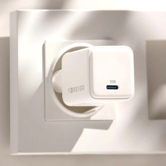 Acheter Forever Chargeur Secteur Rapide USB-C 30W Power Delivery GaN Blanc