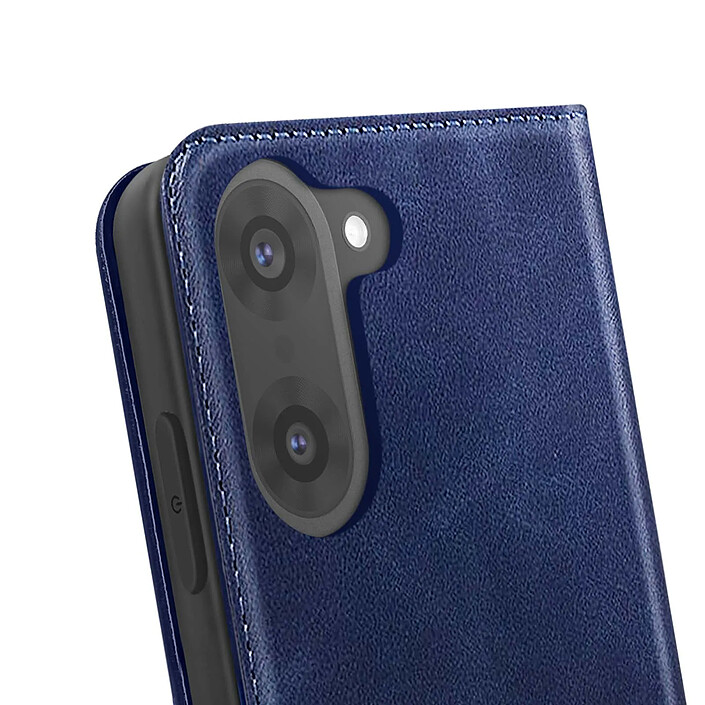 Acheter Avizar Étui Folio pour OnePlus Nord CE5 Design Vintage avec Fonction Support Vidéo Bleu nuit