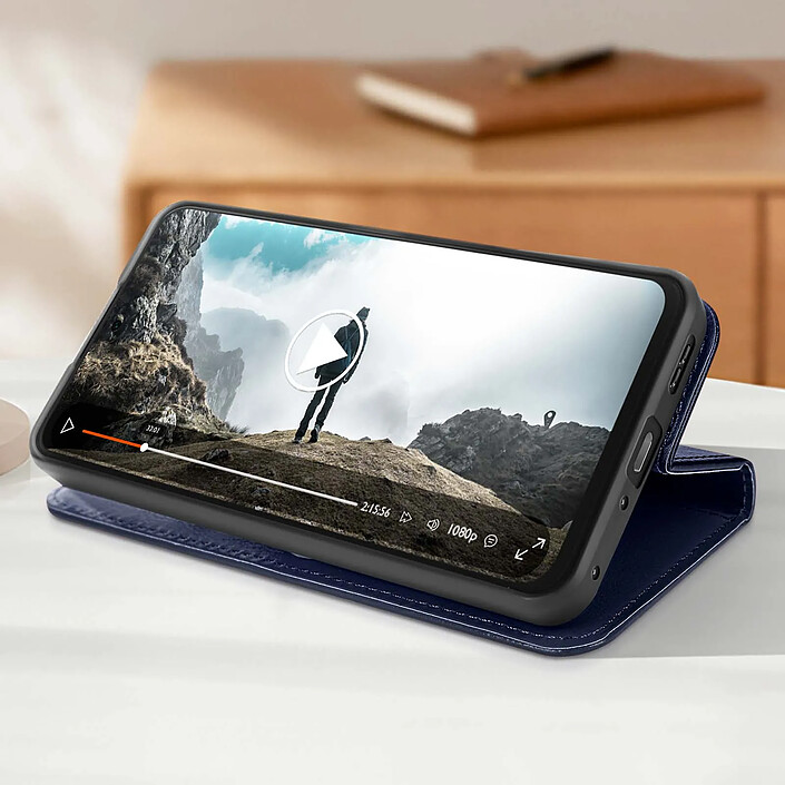 Avis Avizar Étui Folio pour OnePlus Nord CE5 Design Vintage avec Fonction Support Vidéo Bleu nuit