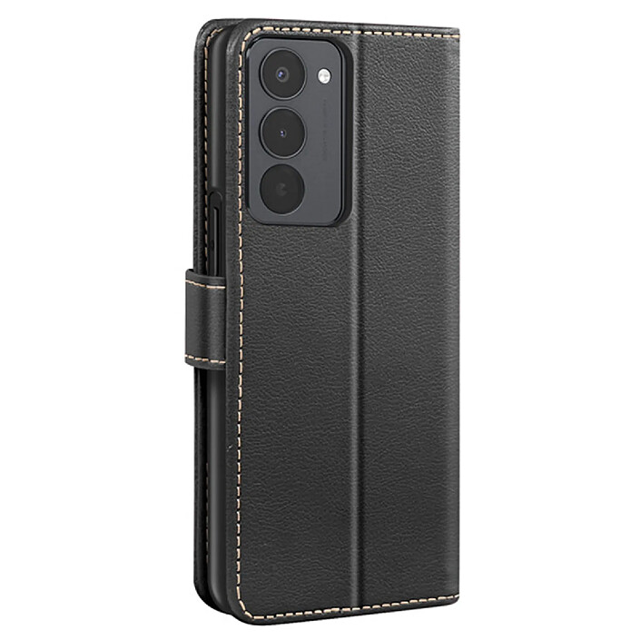 Avizar Étui Portefeuille pour Redmi 15 5G Texture Litchi avec Blocage RFID Noir