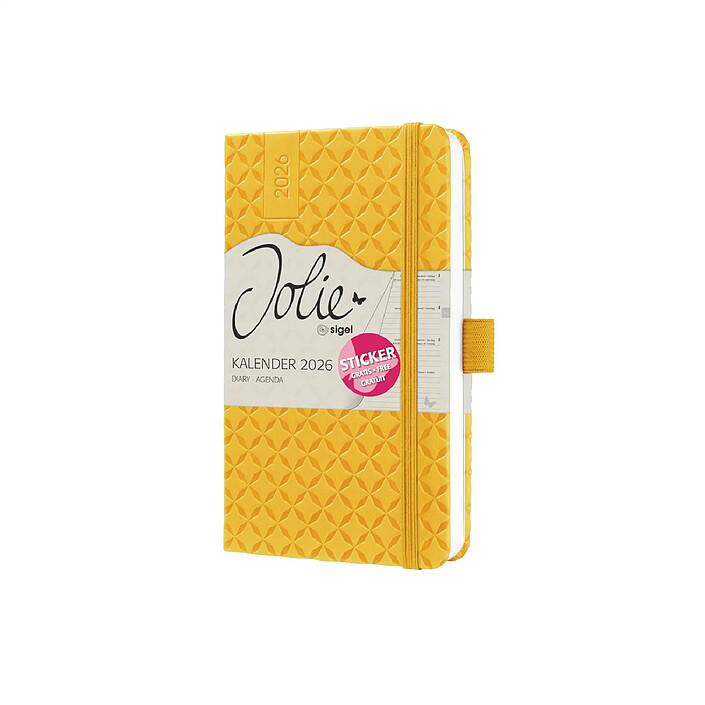 Acheter SIGEL Agenda de poche Jolie Flair 2026, A6, jaune