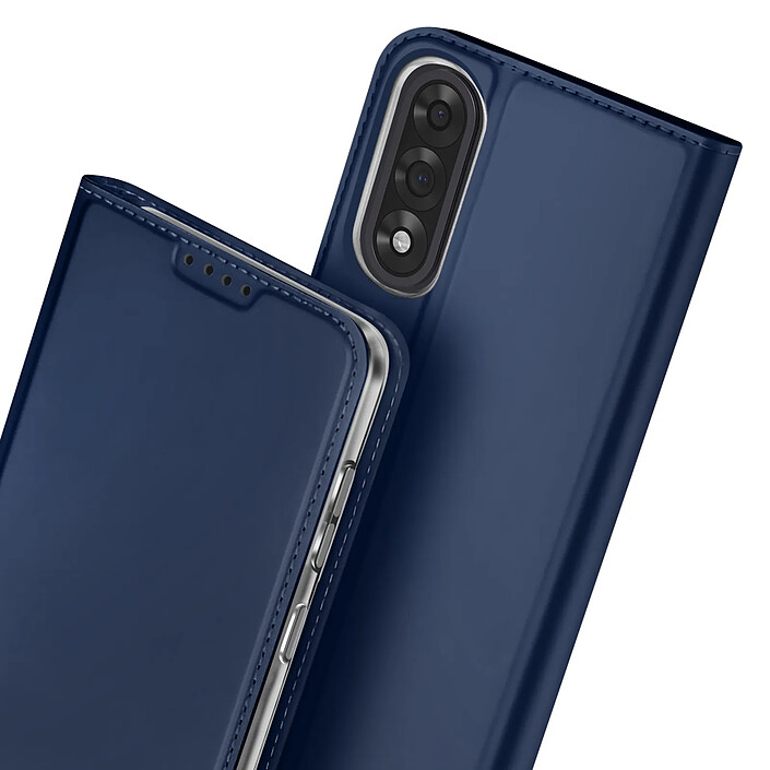 Acheter Dux Ducis Étui Clapet pour OnePlus Nord 5 avec Porte-cartes Série Skin Pro Bleu nuit