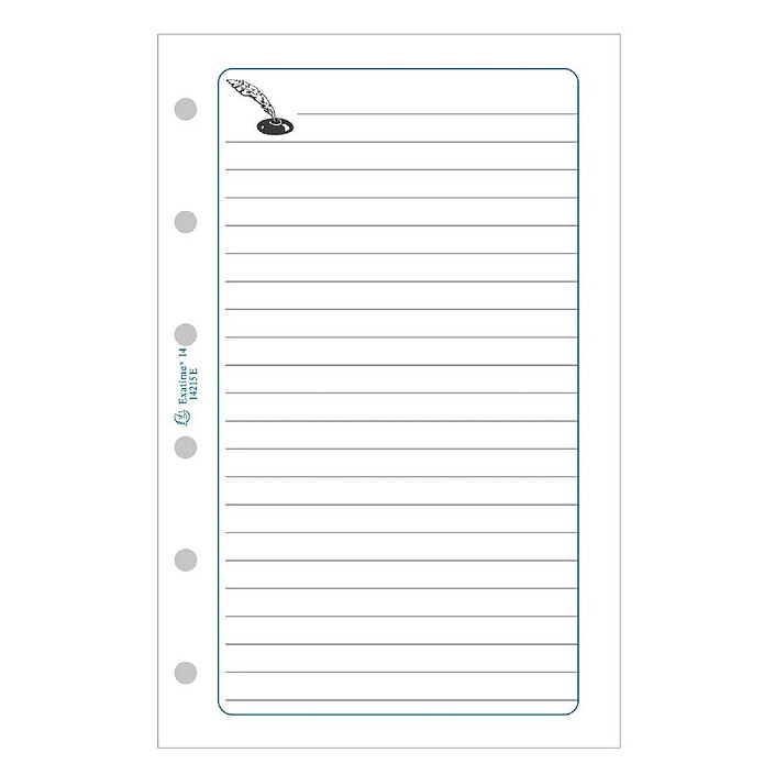 EXACOMPTA Recharge accessoire Exatime 17 notes 47 feuillets 172x105 mm