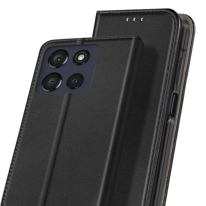 Acheter Avizar Étui Folio pour Motorola Moto G56 avec Porte-cartes et Fonction Support Vidéo Noir