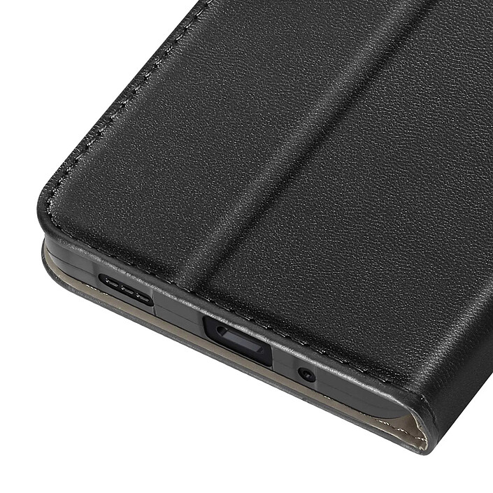 Avizar Étui Folio pour Motorola Moto G56 avec Porte-cartes et Fonction Support Vidéo Noir pas cher