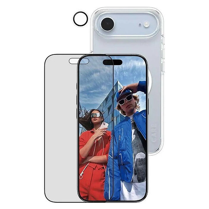 Avis Panzer Glass Pack de Protection 3-en-1 pour iPhone Air Modèle Flagship Confidentialité Noir transparent