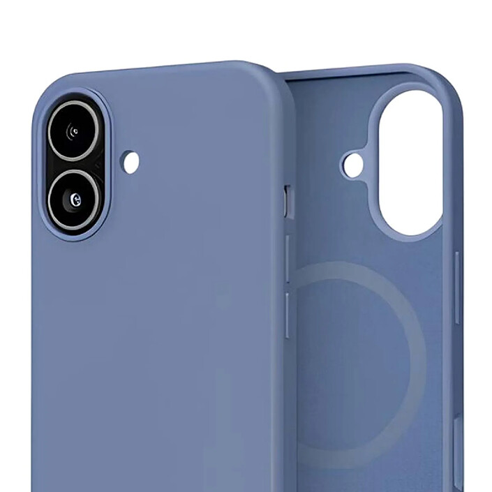 Avis MW Coque pour iPhone 17 MagSafe en Silicone Antichocs Oléophobe Bleu