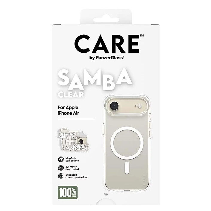 Panzer Glass Coque MagSafe pour iPhone Air Fashionable Samba Transparent pas cher
