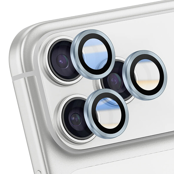 Avizar Protection d'Objectif Caméra pour iPhone 17 Pro Max avec Contour Renforcé Bleu clair