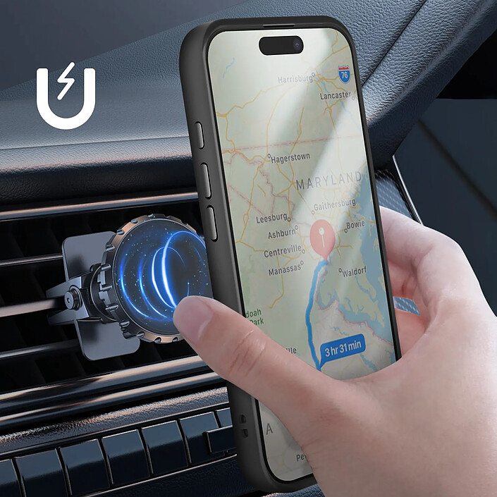 Avis Avizar Coque pour iPhone 17 avec Support Anneau et Fixation Magnétique Noir