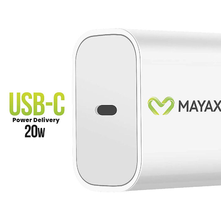 Avis Mayaxess Chargeur pour iPhone 17 Pro USB-C 20W Rapide Blanc