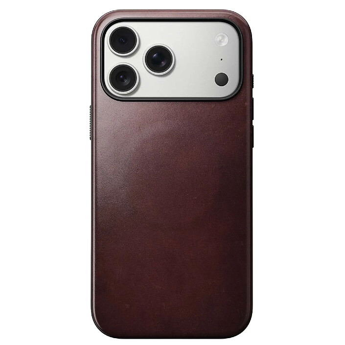 Nomad Coque pour iPhone 17 Pro Max MagSafe en Cuir Horween Antichocs Bordeaux pas cher