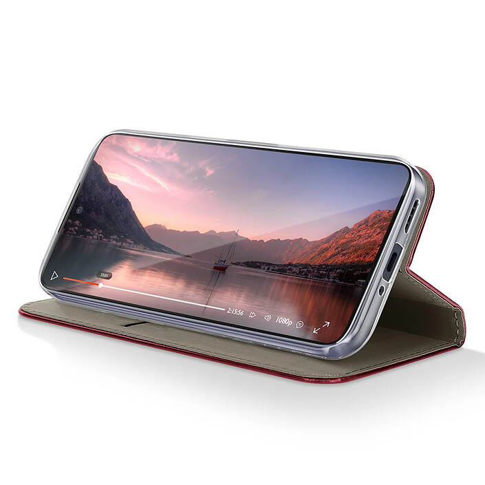 Avis Avizar Étui Folio pour Realme 14T / P3 avec Porte-cartes et Fonction Support Vidéo Bordeaux