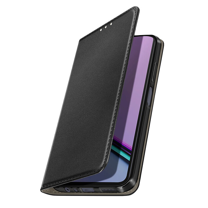 Avizar Étui Folio pour Realme Note 60 avec Porte-cartes et Fonction Support Vidéo Noir
