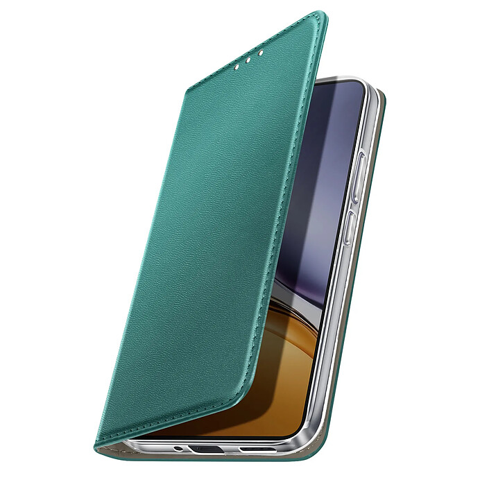 Avizar Étui Folio pour Realme 14T / P3 avec Porte-cartes et Fonction Support Vidéo Vert sapin