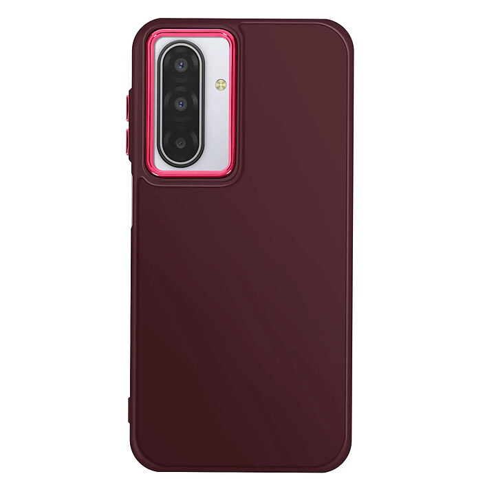 Avizar Coque pour Galaxy A17 Finition Mat avec Contour Caméra Métallisé Bordeaux pas cher