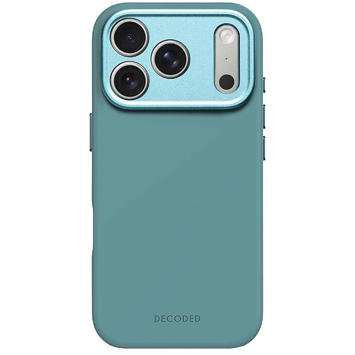 Decoded Coque en Silicone pour iPhone 17 Pro Antimicrobienne Compatible MagSafe Turquoise