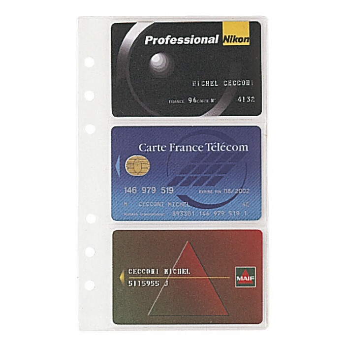 EXACOMPTA Recharge accessoire Exatime Pochettes porte-cartes 4+1 avec ZIP