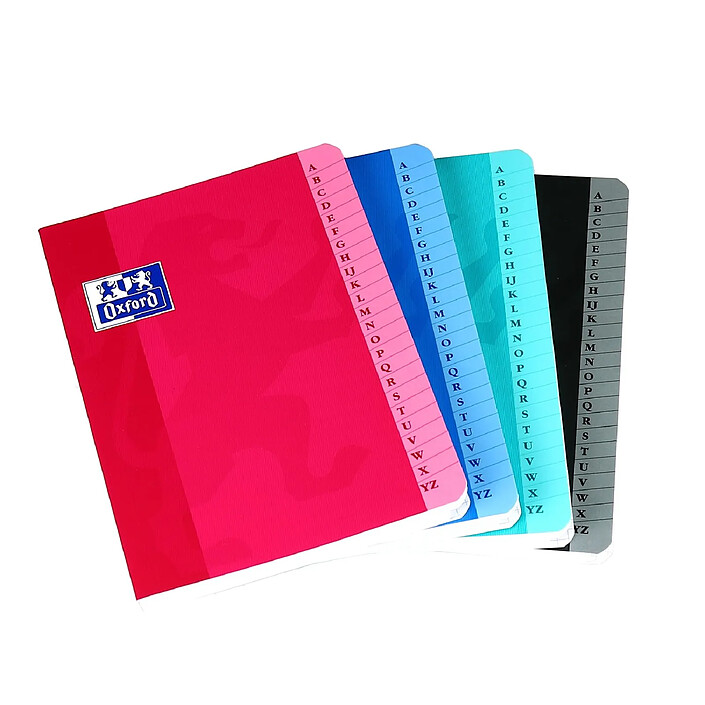 OXFORD Répertoire reliure brochure 14,8x21cm 192P petits carreaux papier 90g pas cher