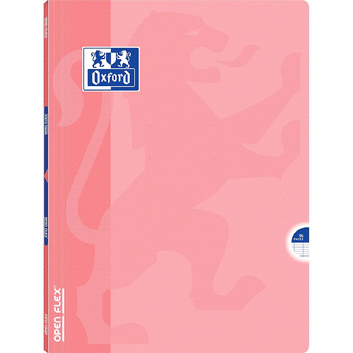 OXFORD cahier openflex pastel pp agrafé 24x32cm 96Pgrands carreaux coloris aléaroire pas cher