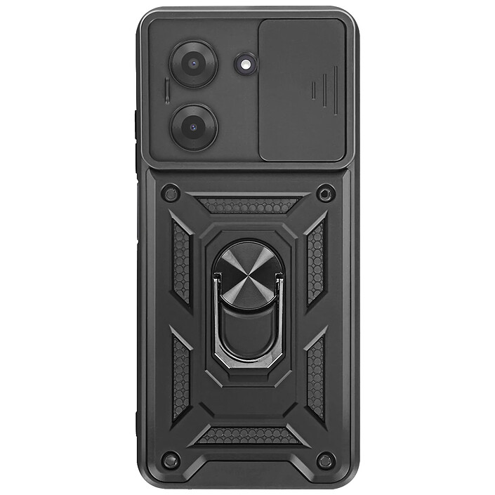 Avizar Coque pour Redmi A5 avec Bague Support et Cache Caméra Coulissant Noir