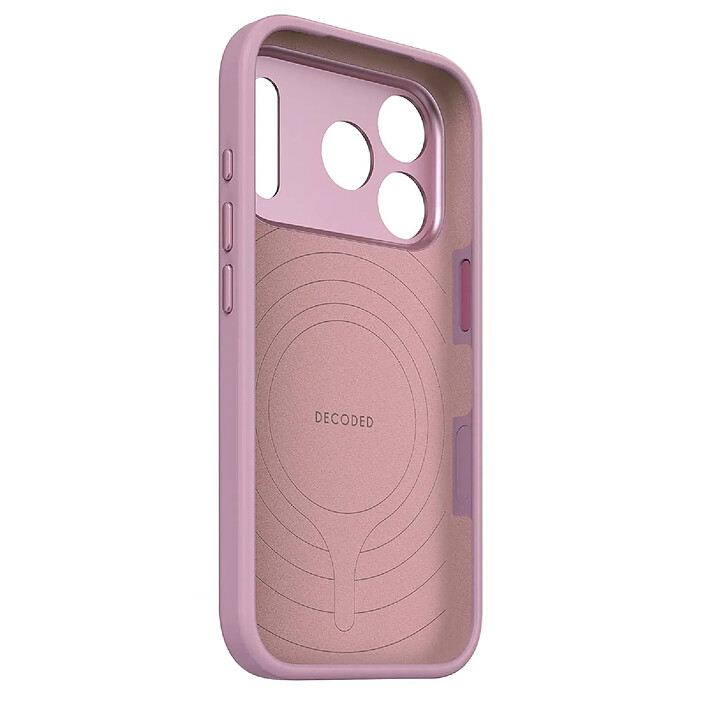 Decoded Coque MagSafe pour iPhone 17 Pro en Silicone Antimicrobienne Antichoc Rose pas cher