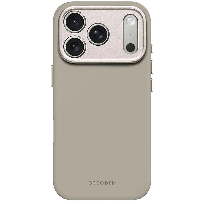 Decoded Coque MagSafe pour iPhone 17 Pro en Silicone Ultra Douce Antichoc Taupe