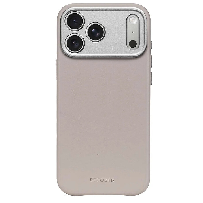 Decoded Coque pour iPhone 17 Pro MagSafe en Cuir Antichocs Beige