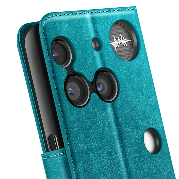 Acheter Mayaxess Étui Portefeuille pour Nothing Phone 3 avec Dragonne et Fonction Support Turquoise