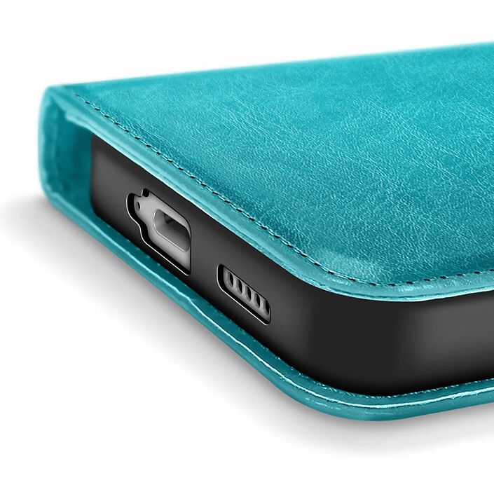 Mayaxess Étui Portefeuille pour Nothing Phone 3 avec Dragonne et Fonction Support Turquoise pas cher
