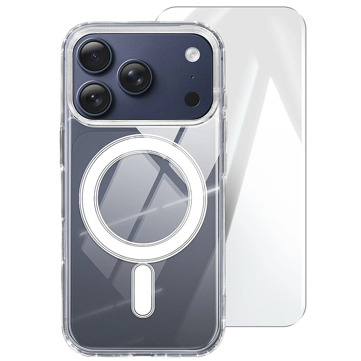 4smarts Coque MagSafe pour iPhone 17 Pro Max Série Pack Premium avec Verre Trempé 9H Transparent