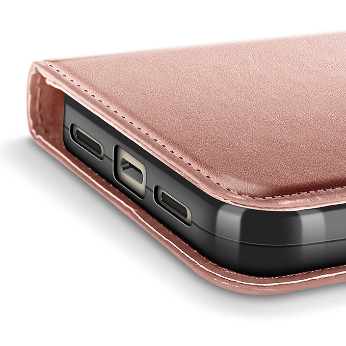 Mayaxess Étui Portefeuille pour Google Pixel 10 Pro XL avec Dragonne et Fonction Support Rose champagne pas cher