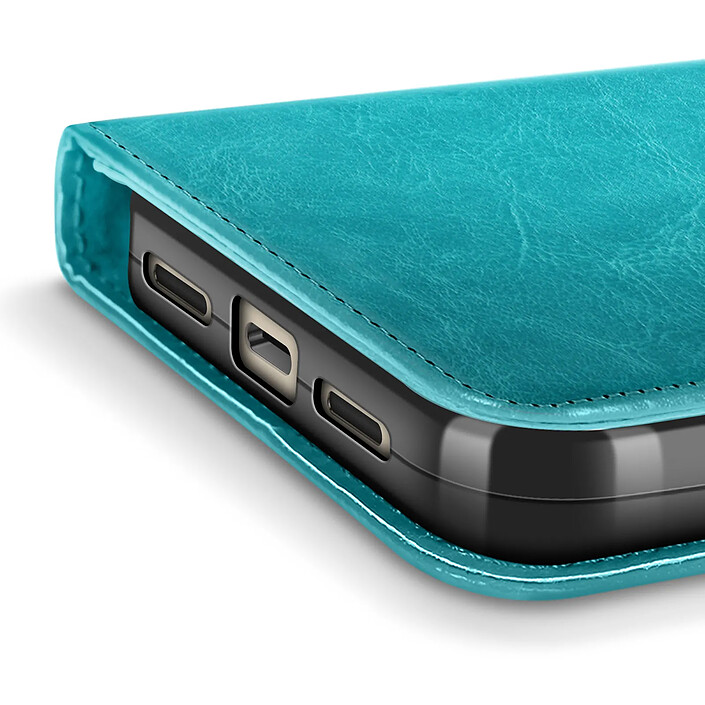 Mayaxess Étui Portefeuille pour Google Pixel 10 Pro XL avec Dragonne et Fonction Support Turquoise pas cher