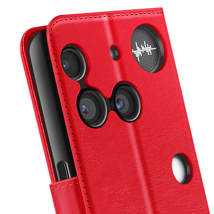 Acheter Mayaxess Étui Portefeuille pour Nothing Phone 3 avec Dragonne et Fonction Support Rouge