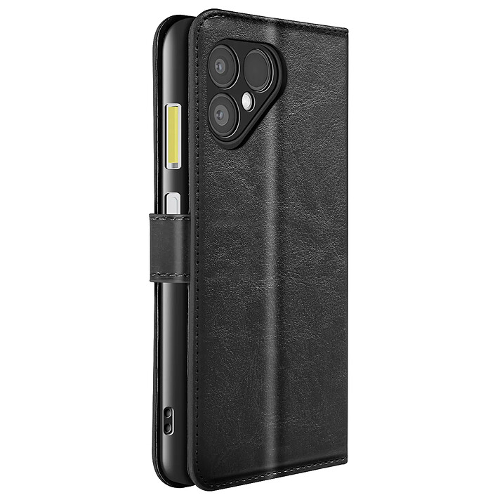 Mayaxess Étui Portefeuille pour Fairphone 6 avec Dragonne et Fonction Support Noir